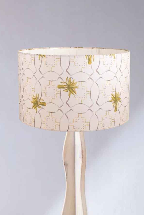 Lighting Bundle Flair Tripod Floor Lamp with Temple Palms Extra Large Drum Lampshade (Grey)
