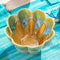 Hibiscus Ceramic Medium Serving Bowl