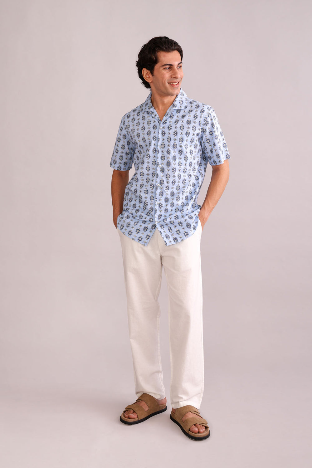 SHIRTS Flo Tile Camp Shirt (Blue)