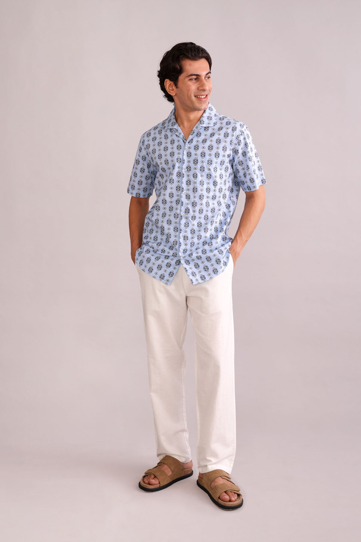 SHIRTS Flo Tile Camp Shirt (Blue)