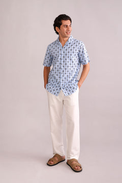 SHIRTS Flo Tile Camp Shirt (Blue)