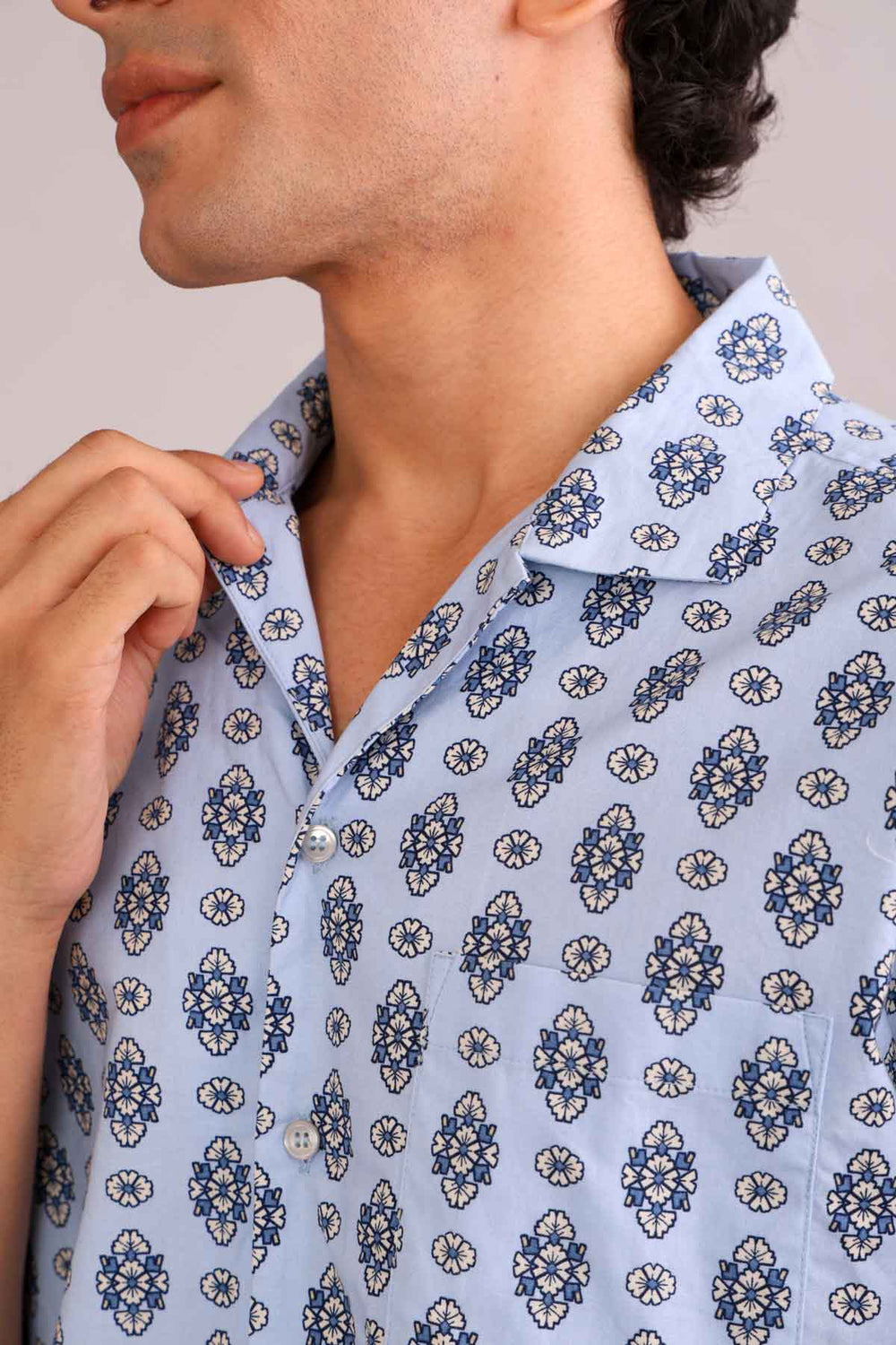 SHIRTS Flo Tile Camp Shirt (Blue)