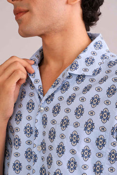 SHIRTS Flo Tile Camp Shirt (Blue)