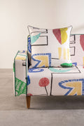 SHAMS & FLOOR CUSHIONS Face To Face Multi Colored Cushion Cover (61 X 61 Cm)