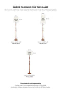 FLOOR LAMPS Wooden Teak Wood Floor Lamp (Natural)
