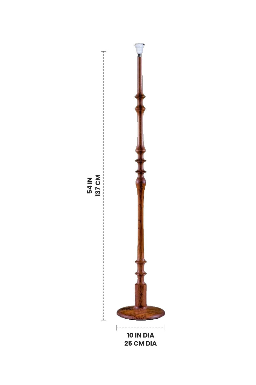 FLOOR LAMPS Wooden Teak Wood Floor Lamp (Natural)