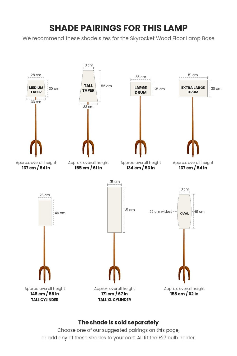 FLOOR LAMPS Skyrocket Wood Floor Lamp (Natural)