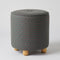 Flower Pouffe in Code Shadow Plum Green Fabric