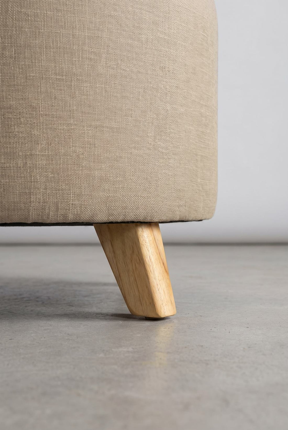 Upholstered Bundle Flower Pouffe in Cornstalk Fabric