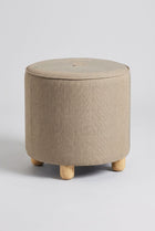Flower Pouffe in Cornstalk Fabric