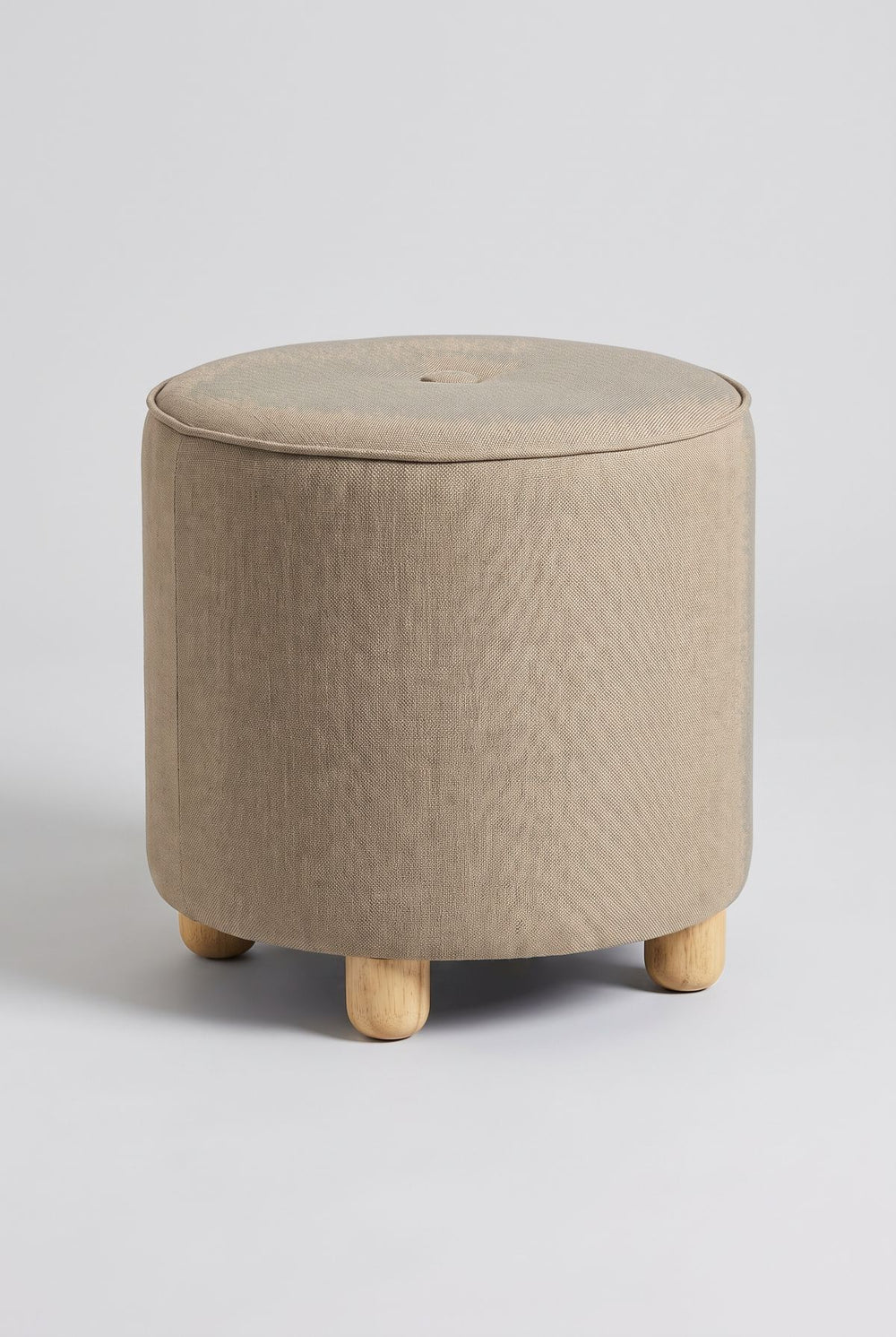 Upholstered Bundle Flower Pouffe in Cornstalk Fabric