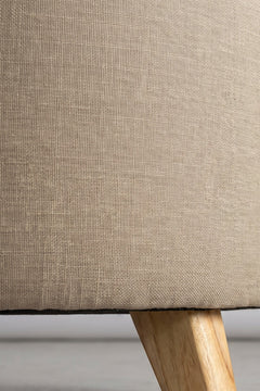 Upholstered Bundle Flower Pouffe in Cornstalk Fabric