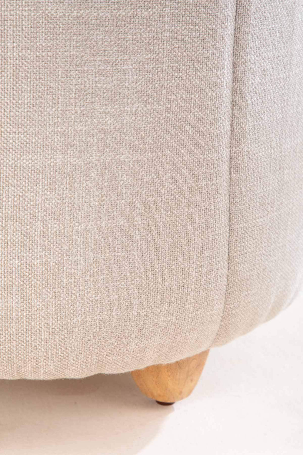 Upholstered Bundle Flower Pouffe in Cornstalk Fabric