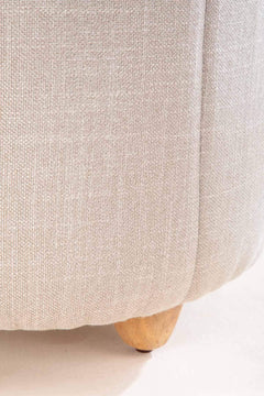 Upholstered Bundle Flower Pouffe in Cornstalk Fabric