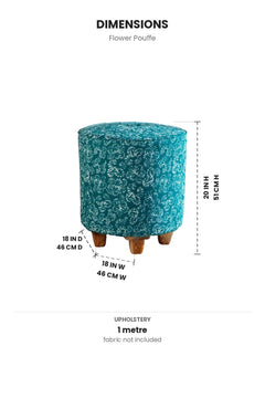 OTTOMANS Flower Pouffe