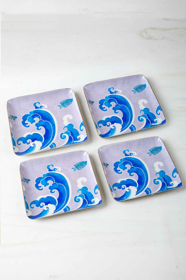 Flying Fish Snack Plate (Set of 4)