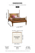 BEDS Four Poster Teak Wood And Wicker Bed