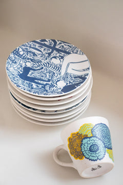 SNACK PLATES Fragrant Fields Ceramic Snack Plate (Set Of 2)