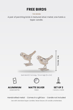 VOTIVES Free Birds Candle Stand (Set of 2)