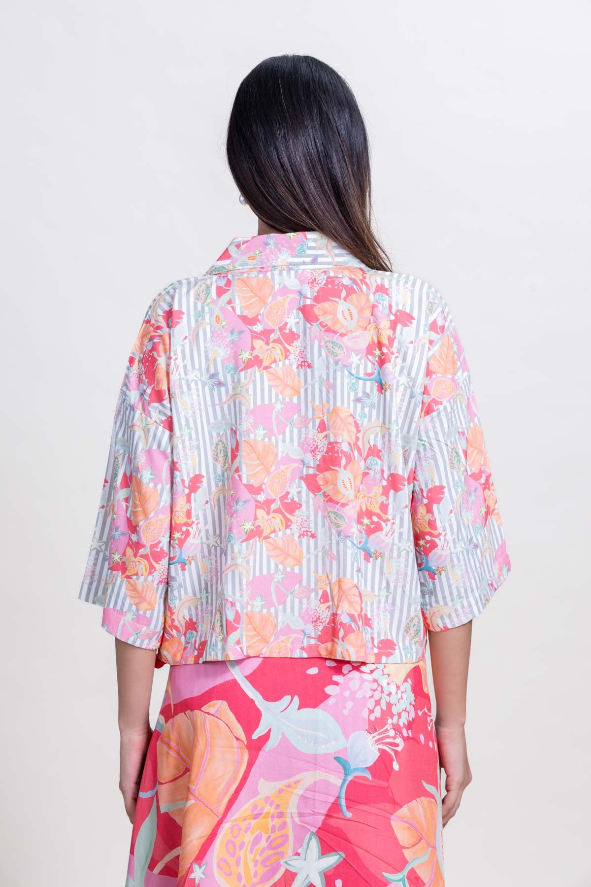 TOPS Vasaka Striper Crop Top (Full On Fuchsia)