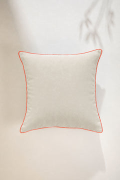 SHAMS & FLOOR CUSHIONS Garden Of Memories Parchment Beige Floor Cushion Cover (61 X 61 Cm)