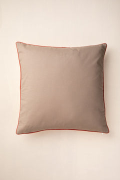 SHAMS & FLOOR CUSHIONS Garden Of Memories Parchment Beige Floor Cushion Cover (61 X 61 Cm)