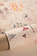 PRINT & PATTERN UPHOLSTERY FABRICS Garden Of Memories Printed Upholstery Fabric (Parchment Beige)