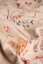 Garden Of Memories Printed Upholstery Fabric (Parchment Beige)