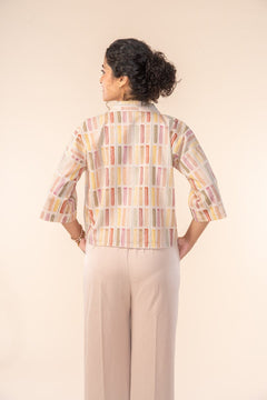 GEO BLOCKS CROP TOP SAND LINES
