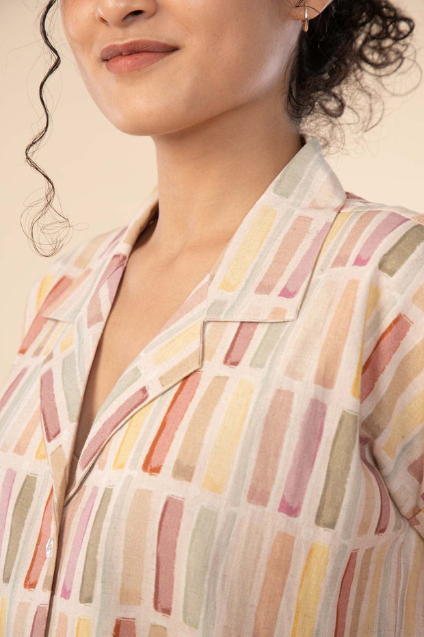 GEO BLOCKS CROP TOP SAND LINES
