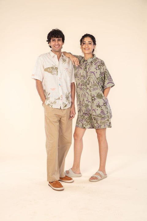 GEO BOTANICS RESORT SHIRT MINIATURE MOSS
