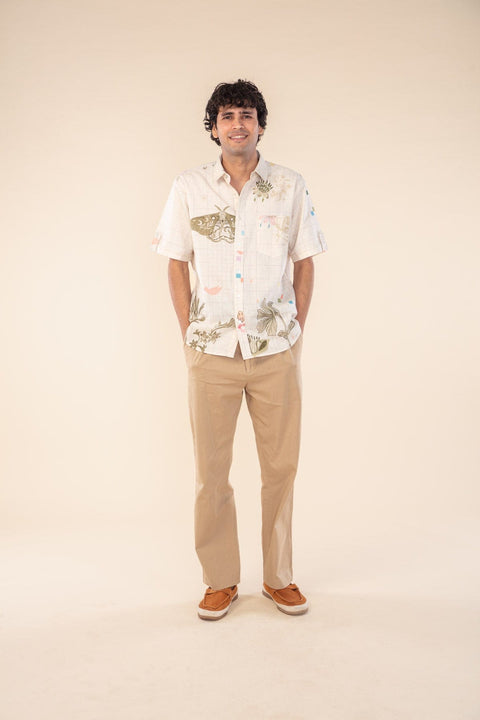 GEO BOTANICS RESORT SHIRT MINIATURE MOSS