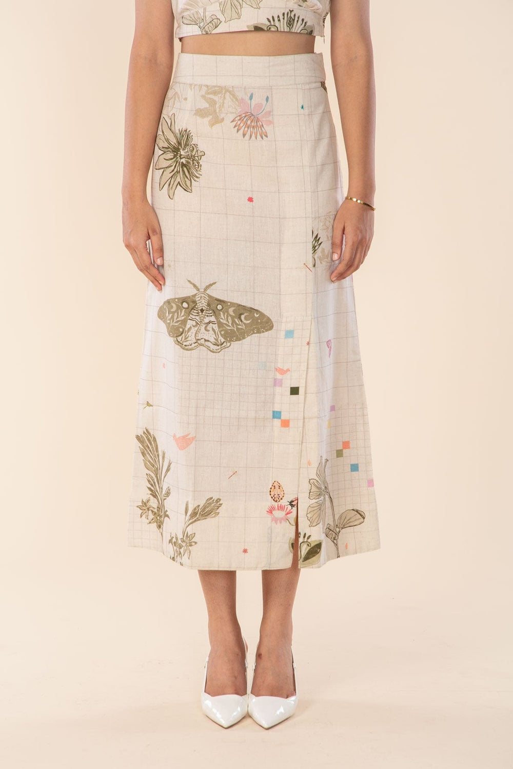 GEO BOTANICS SLIT SKIRT MINIATURE MOSS