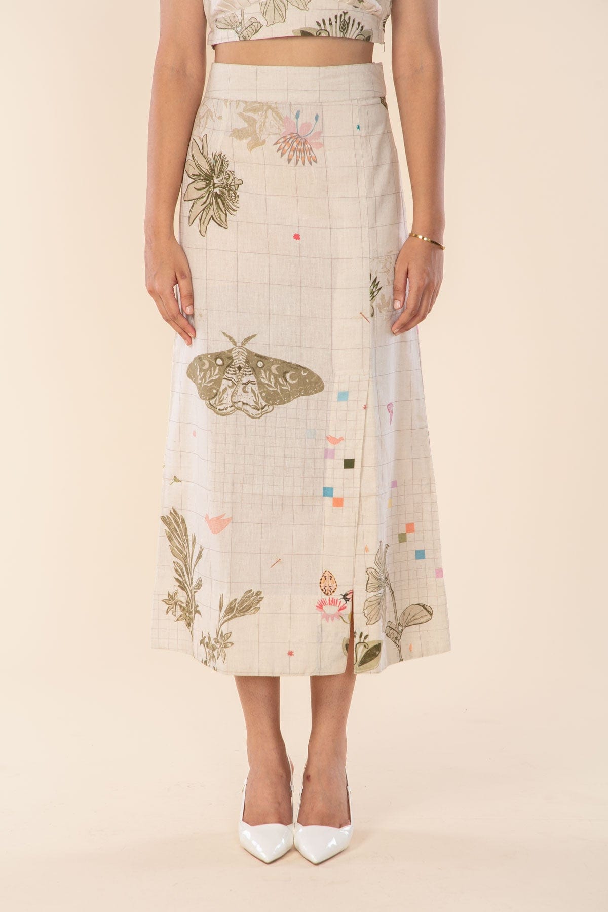 GEO BOTANICS SLIT SKIRT MINIATURE MOSS