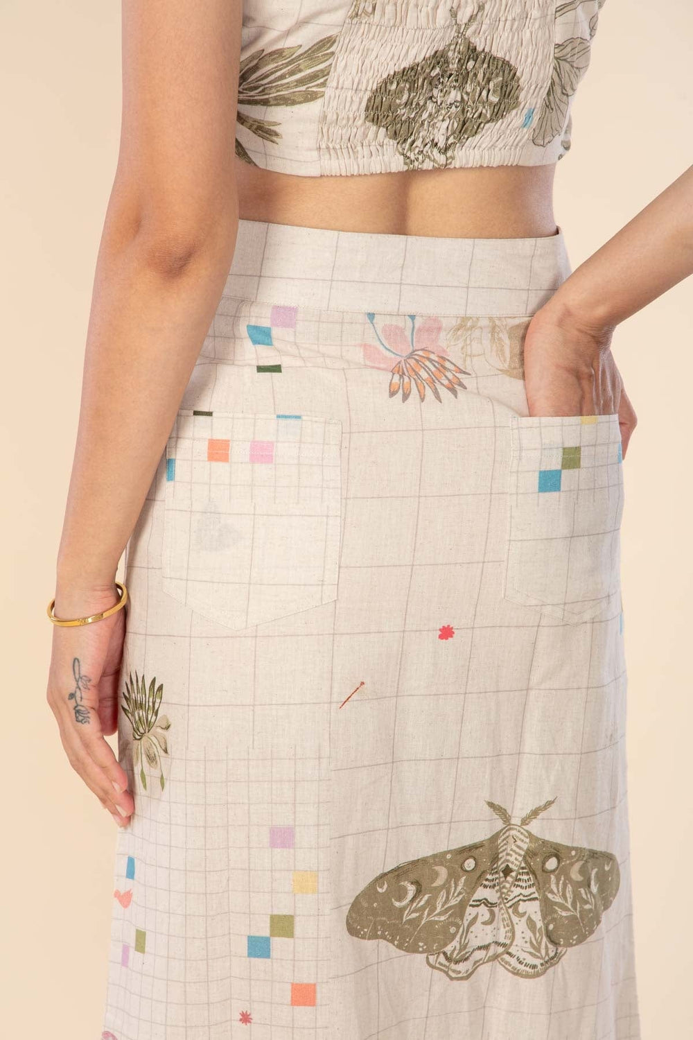 GEO BOTANICS SLIT SKIRT MINIATURE MOSS