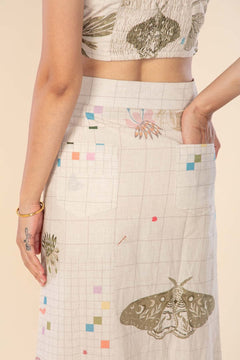 GEO BOTANICS SLIT SKIRT MINIATURE MOSS