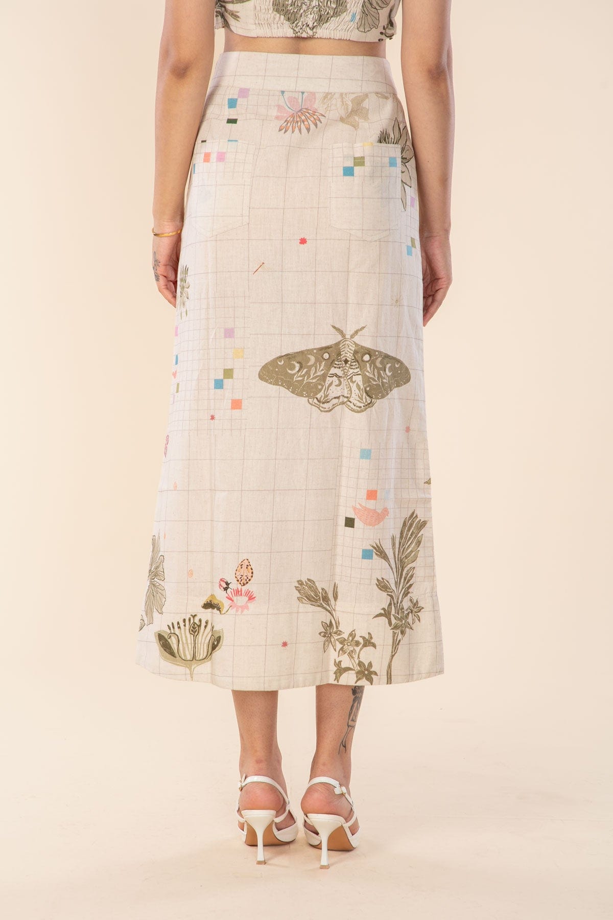 GEO BOTANICS SLIT SKIRT MINIATURE MOSS
