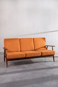 SOLID & TEXTURED UPHOLSTERY FABRICS Raffia Ginger Orange Solid Upholstery Fabric