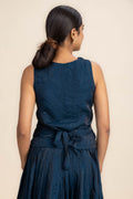 TOPS Glass Satin Waistcoat (Teal Twinkle)