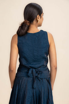TOPS Glass Satin Waistcoat (Teal Twinkle)