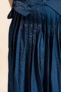 BOTTOMS Glass Satin Wrap Skirt (Teal Twinkle)