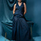 Glass Satin Wrap Skirt (Teal Twinkle)
