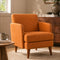Glider Accent Chair in Raffia Ginger Orange Fabric