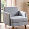 Glider Accent Chair in Raffia Misty Grey Fabric