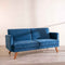 Glider Sofa in Indigo Velvet Fabric