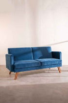 Glider Sofa in Indigo Velvet Fabric