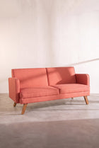 Glider Sofa in Raffia Red Pepper Fabric