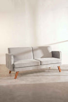 Glider Sofa in Silver Velvet Fabric