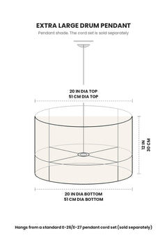 PENDANT LAMPS Brahmakamal Extra Large Drum Pendant (Gold)