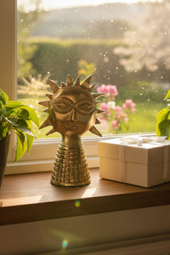 Red Star Sun Sculpture (Gold)
